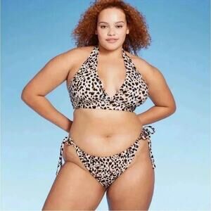 Wild fable, leopard print string, bikini in NWT multiple Plus sizes